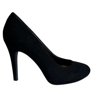 Jessica Simpson Black Suede Stiletto Heels Classic 4” Round Toe Pumps Size 6.5